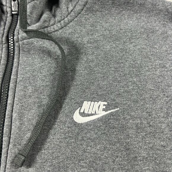 Nike Sportswear Club Fleece Hoodie Mens Large Full Zip Sweatshirt Gray BV2645071 - Picture 8 of 11
